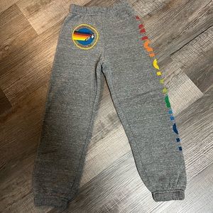 Kids gray aviator nation sweatpants